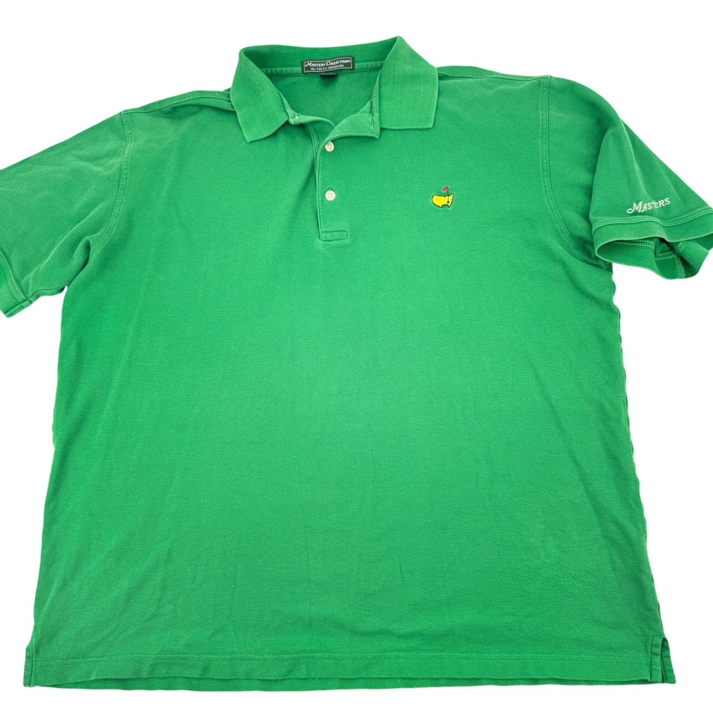 Masters Collection Polo Shirt Mens XL Green Pima Cotton Mercerized Golf Logo